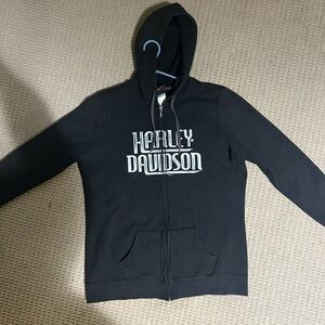 Harley-Davidson Black Zip Up Sweater